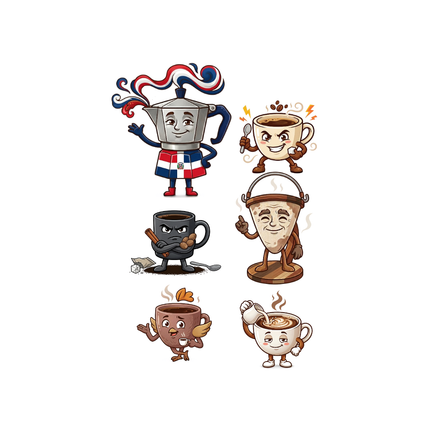La Pandilla del Café | Dominican Coffee Character Collection | Del Conuco