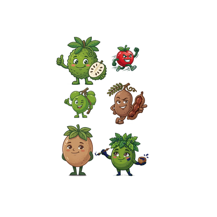 Las del Campo | Dominican Campo Fruit Character Collection | Del Conuco