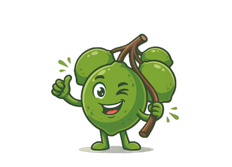 Limoncillo fruit character, smart one of Las del Campo, Del Conuco Dominican character apparel.