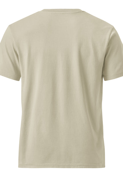 Coco coconut character illustration on garment-dyed vintage t-shirt from Del Conuco
